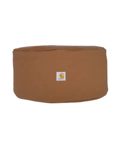 Carhartt Logo Pouf In Brown