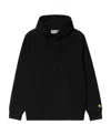 Carhartt Wip Cotton-blend Hoodie With Logo Print In Black