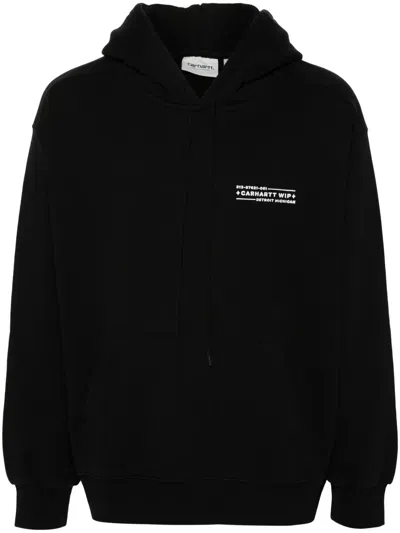 Carhartt Logo-print Cotton Hoodie In Black