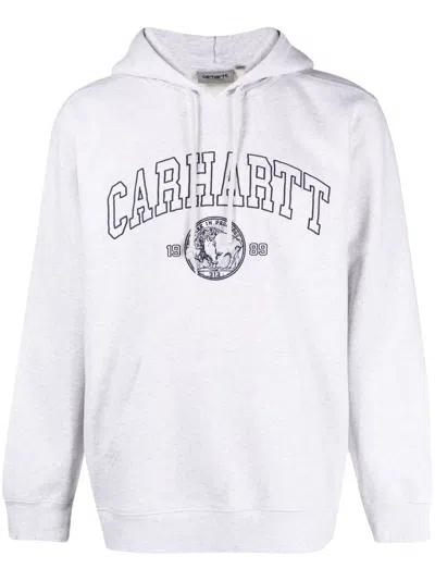 Carhartt Logo-print Hoodie In Grau