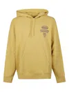Carhartt Sandwich Logo Print Hooded Sweatshirt In Yellow