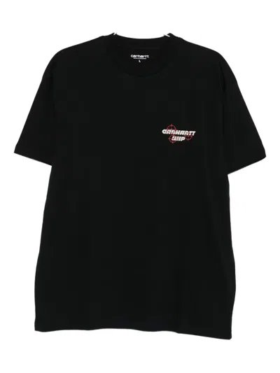 Carhartt Logo-print Organic Cotton T-shirt In Black
