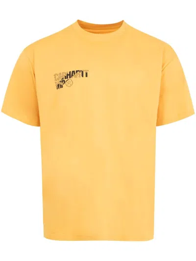 Carhartt Yellow Jalou C T-shirt In 2jpxx Winter Spice /