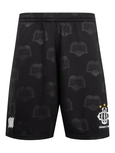 Carhartt Logo-print Track Shorts In Black