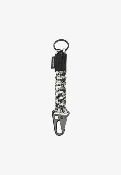 Carhartt Logo Rope Keychain In Black