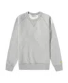 Carhartt Logo Round-necked Sweater In Gray