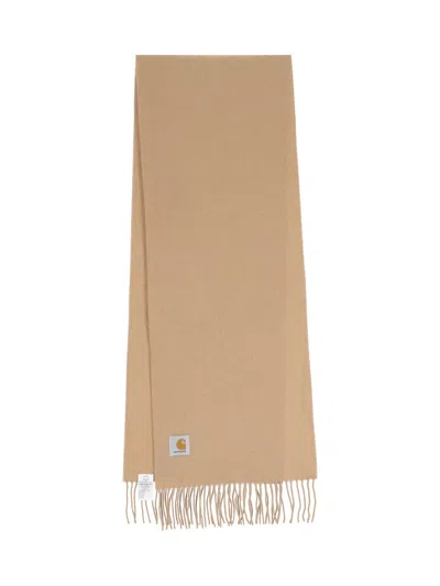 Carhartt Logo Scarf In Brown