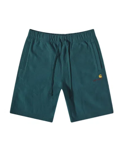 Carhartt Logo Sports Shorts In Blue