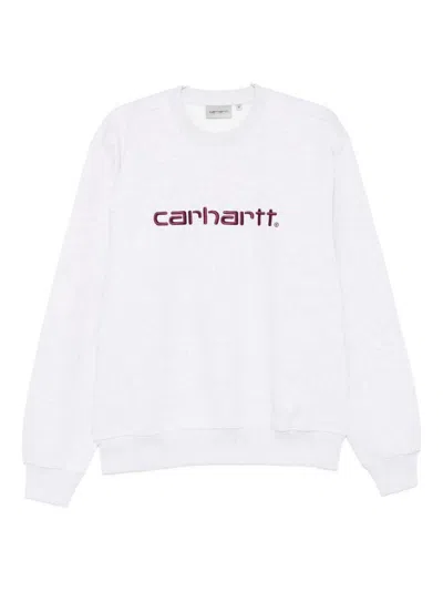 Carhartt Logo Sweatshirt In White
