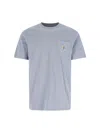 Carhartt Pocket Crew Neck T-shirt With Short Sleeves In Blue