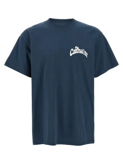 Carhartt Logo T-shirt In Blue