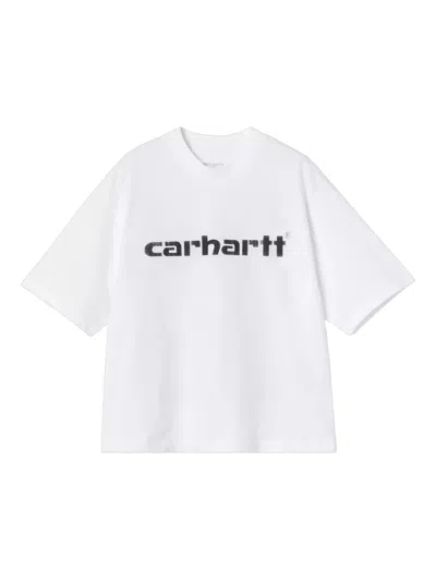 Carhartt Logo T-shirt In Neutral