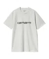 Carhartt Cotton T-shirt With Logo And Crew Neck In White