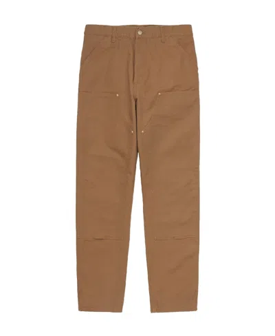 Carhartt Double Knee Straight-leg Cotton-canvas Carpenter Trousers In Green