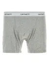 Carhartt Logo-waistband Boxers In Grey