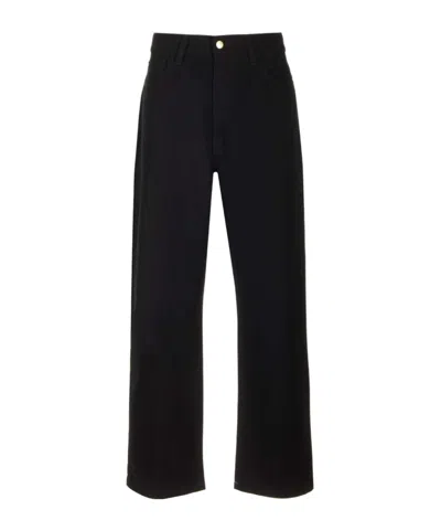 Carhartt Logo Washed Jeans In Black