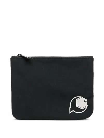 Carhartt Logo Zip Wallet In Black