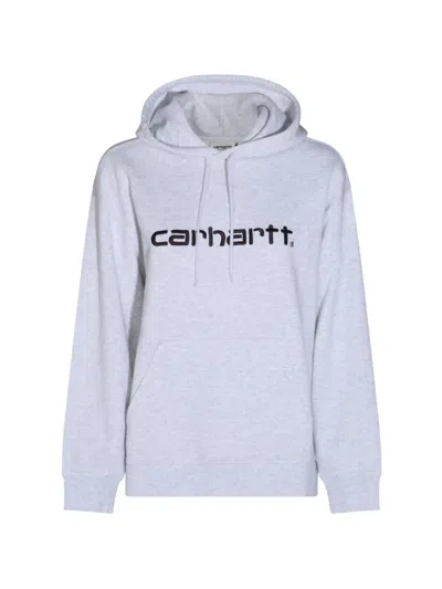 Carhartt Logo-embroidered Hoodie In White