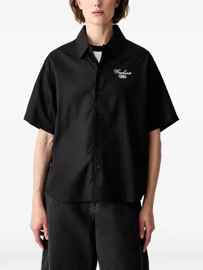 Carhartt Logo-embroidered Short-sleeve Shirt In Black
