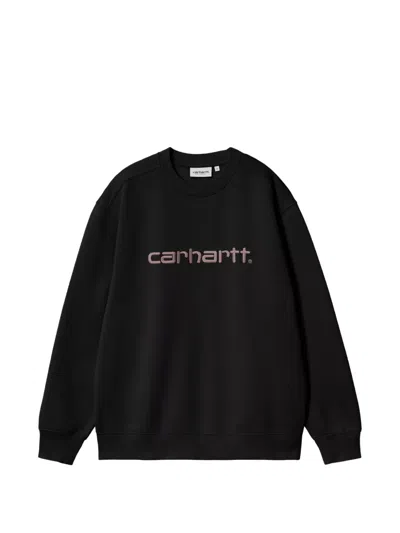 Carhartt Logo-embroidered Sweatshirt In Black