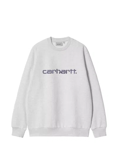 Carhartt Logo-embroidered Sweatshirt In Gray