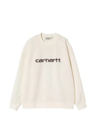 Carhartt Logo-embroidered Sweatshirt In Neutral