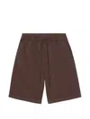 Carhartt Logo-patch Drawstring Shorts In Brown