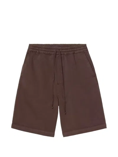 Carhartt Logo-patch Drawstring Shorts In Brown