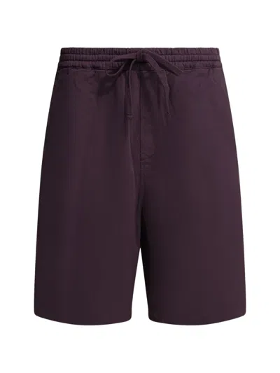Carhartt Logo-patch Drawstring Shorts In Purple