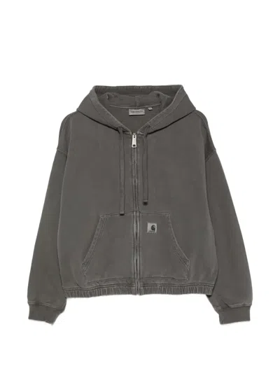 Carhartt Drawstring Hooded Sweatshirt In Gray