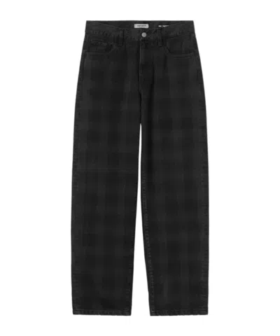 Carhartt Logo-patch Jeans In Black