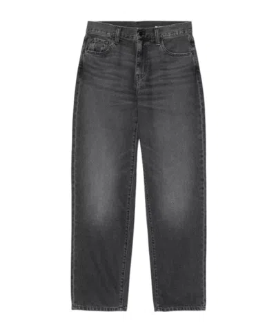 Carhartt Logo-patch Jeans In Black