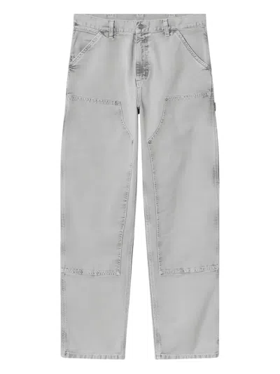 Carhartt Logo-patch Jeans In Gray