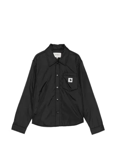 Carhartt Logo-patch Shirt Jacket In Black