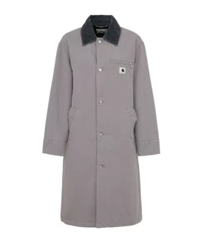 Carhartt Wip Woman Coat Grey Size S Cotton In Gray