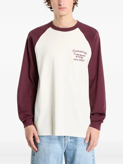 Carhartt Long Sleeve Alston T-shirt In Burgundy