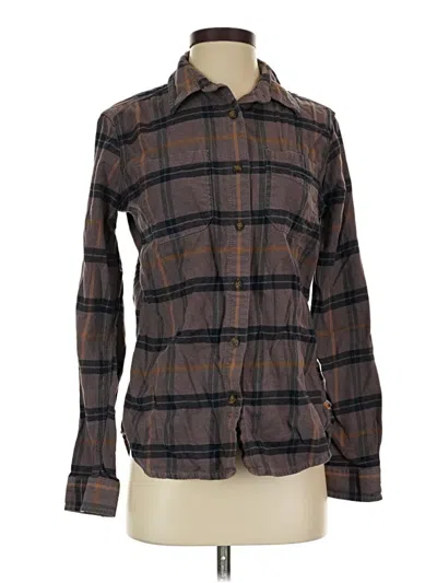 Pre-owned Carhartt Long Sleeve Button Down Shirt In Brown