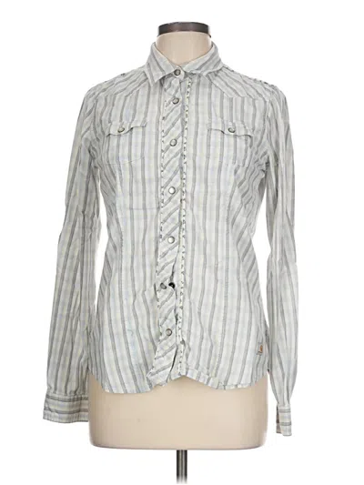 Pre-owned Carhartt Long Sleeve Button Down Shirt In Gray