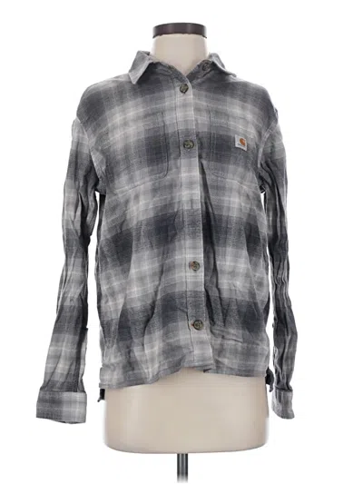 Pre-owned Carhartt Long Sleeve Button Down Shirt In Gray