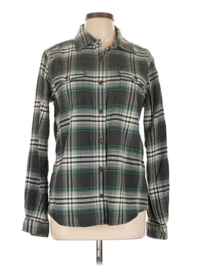 Pre-owned Carhartt Long Sleeve Button Down Shirt In Green