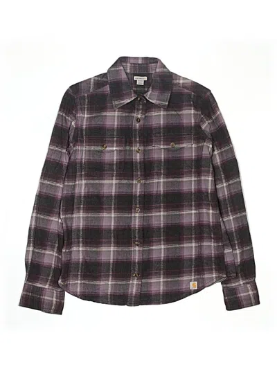 Pre-owned Carhartt Kids' Long Sleeve Button Down Shirt In Purple
