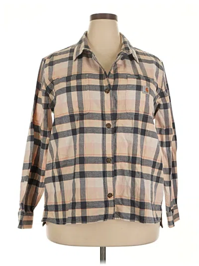 Pre-owned Carhartt Long Sleeve Button Down Shirt In Tan