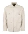 Carhartt Wip Logo-patch Button-up Shirt In White