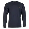 Carhartt Long Sleeve Chase T Shirt Dark Navy Gold In Black