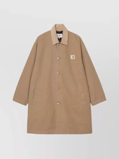 CARHARTT LONG SLEEVE COLLARED COAT FRONT POCKETS