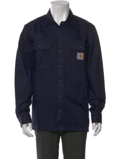Pre-owned Carhartt Long Sleeve Denim Shirt In Blue