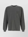 Carhartt Long Sleeve Graphic Print Crew Neck T-shirt In Gray