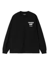 Carhartt Long-sleeve Graphic-print T-shirt In Black