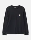 Carhartt Long Sleeve Pocket T-shirt In Black