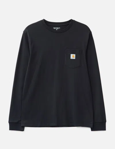 Carhartt Long Sleeve Pocket T-shirt In Black